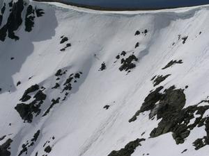 The 'Avalanche Slope', Beinn a'Bhuird: Coire an Dubh Lochain: Skiing the 'Avalanche Slope', April 2007 Photo: Scott Muir