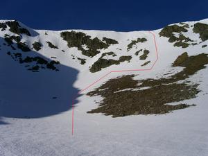 North Slope, Beinn a'Bhuird: Coire nan Clach: Looking back up the line, with another obvious but steeper possibility to the left. Photo: Scott Muir