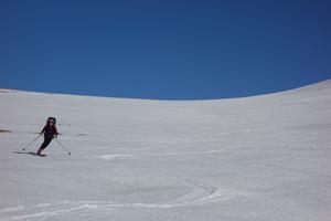 Allt a' Choire Mhòir, Ben Macdui: Enjoying superb spring snow in the upper bowl, late March 2022 Photo: Scott Muir