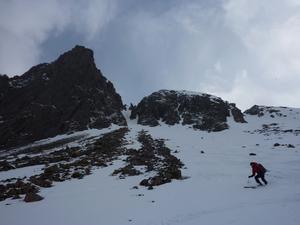 Pinnacle Gully, Loch Avon Basin: On the runnout below Pinnacle Gully Photo: Scott Muir