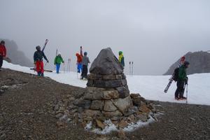 Number 4 Gully, Ben Nevis: The marker cairn at the top of Number 4 Gully Photo: Scott Muir
