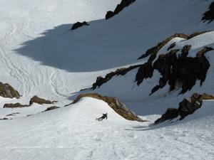 Central Gully, Ben Lui: In the short chute that cuts into Central Gully Photo: Scott Muir