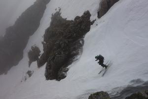Number 5 Gully, Ben Nevis: In the upper gully, May 2016 Photo: Scott Muir