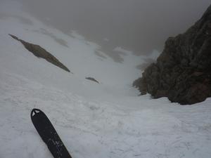 West Gully, Braeriach: Garbh Choire Mór: Looking into the top of West Gully Photo: Scott Muir