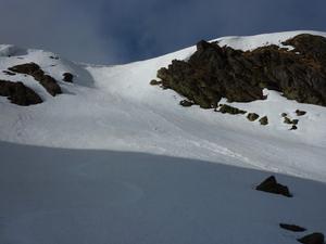 Headwall of the South Lobe, Beinn a'Bhuird: Coire nan Clach: Looking back up to the northern entry point. Photo: Scott Muir