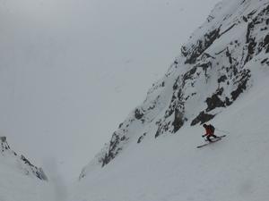 Y Gully, Loch Avon Basin: The steeper lower section Photo: Scott Muir