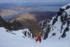 Great Gully, Blá Bheinn: Hamish Frost in Great Gully Photo: Scott Muir