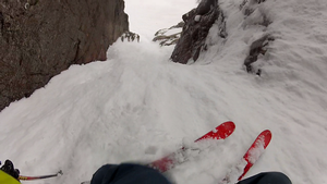 Hell's Lum, Loch Avon Basin: Helmet cam still, Hell's Lum 5th of May 2013 Photo: Peter Mackenzie