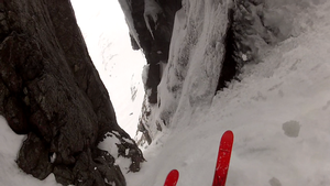 Hell's Lum, Loch Avon Basin: Helmet cam still, Hell's Lum 5th of May 2013 Photo: Peter Mackenzie