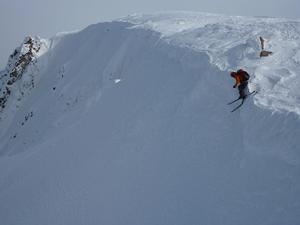 Red Spout, Lochnagar: North-East Corrie: Sliding into Red Spout Photo: Scott Muir
