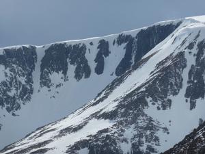 Monolith Gully, Braeriach - Garbh Choire Dhaidh: Monolith Gully on the far right of the picture, from Braeriach Photo: Scott Muir