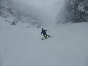 The Great Stone Shoot, Coire Lagan, Skye: Wide and not too steep. Photo: Scott Muir