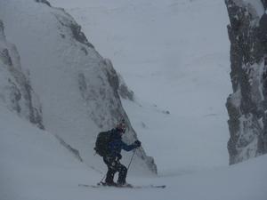 North Gully, Stob Ban: The lower section of North Gully Photo: Scott Muir