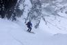 Enjoying the lower section of the gully.  Photo: Al Todd