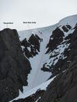 Looking into Back Bay Gully from the NW in Garbh Choire  Photo: Scott Muir