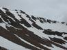 May 2014:  Looking back up the direct line below the summit.  Photo: Scott Muir