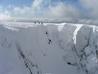 A skier climbing up Number 3 Gully  Photo: Scott Muir