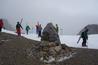 The marker cairn at the top of Number 4 Gully  Photo: Scott Muir