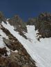 Descent line on the left, source of an avalanche on the right  Photo: Scott Muir