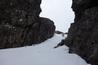 In Pinnacle Gully, just below the arete  Photo: Scott Muir