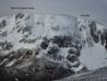 'The Ramp', in relation to the summit of Stob Coire Sputan Dearg  Photo: Scott Muir