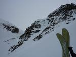 Looking back up to Y Gully on the left.  Photo: Scott Muir