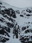 Central Gully from the corrie floor.  Photo: Scott Muir