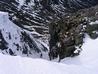 Descending B Gully, April 2009  Photo: Scott Muir