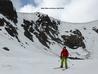 Showing the line taken by Andy Inglis to bypass the cornice difficulties, April 2014  Photo: Scott Muir