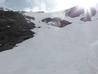 Descending the chute (and jumping a glide crack), April 2014  Photo: Scott Muir