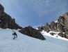 Heading up Broad Gully (on the left).  Forked Gully (on the right) can be skied as well.  Photo: Scott Muir