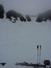 Looking back up to Great Gully on the left, Solo Gully in the middle, and Pinnacle Gully on the right  Photo: Scott Muir