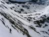 Descent tracks in Coire Leis from the slopes of Carn Mor Dearg  Photo: Scott Muir