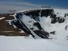 The view West from Sgor an Lochain Uaine, showing the top of Col Gully.  Photo: Scott Muir