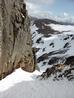 Looking down the gully from below the fork.  Photo: Scott Muir