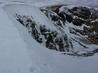 Standing at the top of the entry slope into Twisting Gully, with the head of the gully to the left.  Photo: Scott Muir