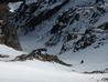 Dave Anderson entering the gully section of Katabatic Couloir in 2015  Photo: Scott Muir