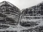 Way Up in Coire Dubh Mor.  You can just make out 2 people in the bottom left of the picture for scale.  Photo: Scott Muir