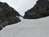 Skiing Tower Gully, June 21st 2014.  Photo: Scott Muir