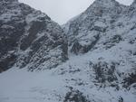 Passing below North Gully on the way to South Gully.  Photo: Scott Muir