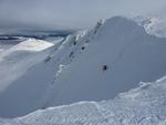 Entering Red Spout in 'firm' conditions.  Photo: Scott Muir