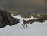 Skiing the main gully line, May 2014  Photo: Scott Muir