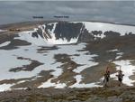 Looking towards Garbh Choire Mór from the slopes of Cairn Toul, May 2014  Photo: Scott Muir