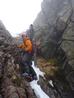 Descending the grotty gully at the top of Narrow Gully.  Photo: Scott Muir