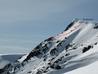 Looking across to the summit of Sgòr Gaoith, showing the start of Thunderstruck  Photo: Scott Muir